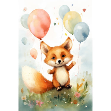 Colourful Fox Canvas